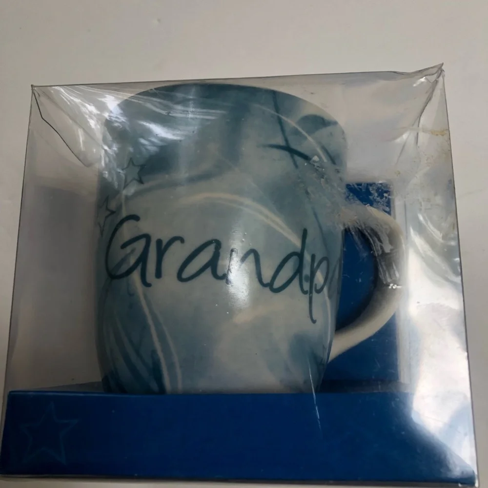 Grandpa Blue & White Large‎ Mug NWT